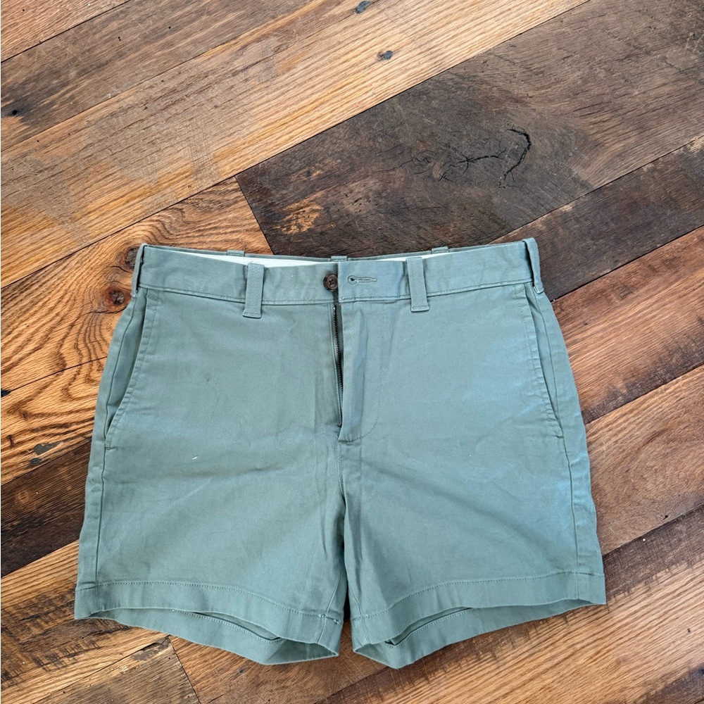 J. Crew Olive Flat Front Shorts